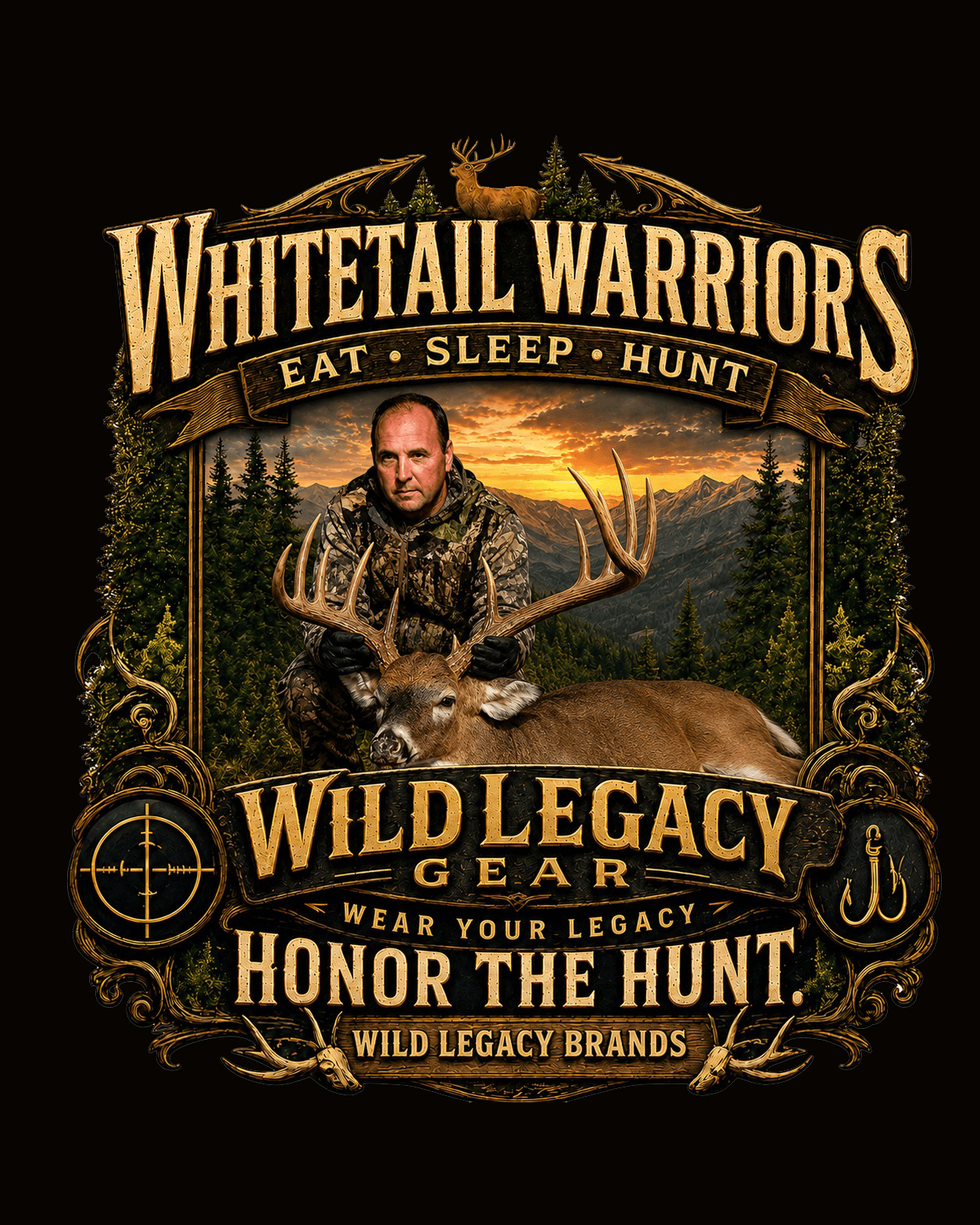 That same design with his own hunt in the frame